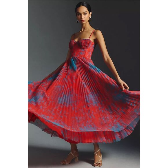 ‼️NOT FOR SALE‼️ Anthropologie Hutch Pleated Sweetheart Dress